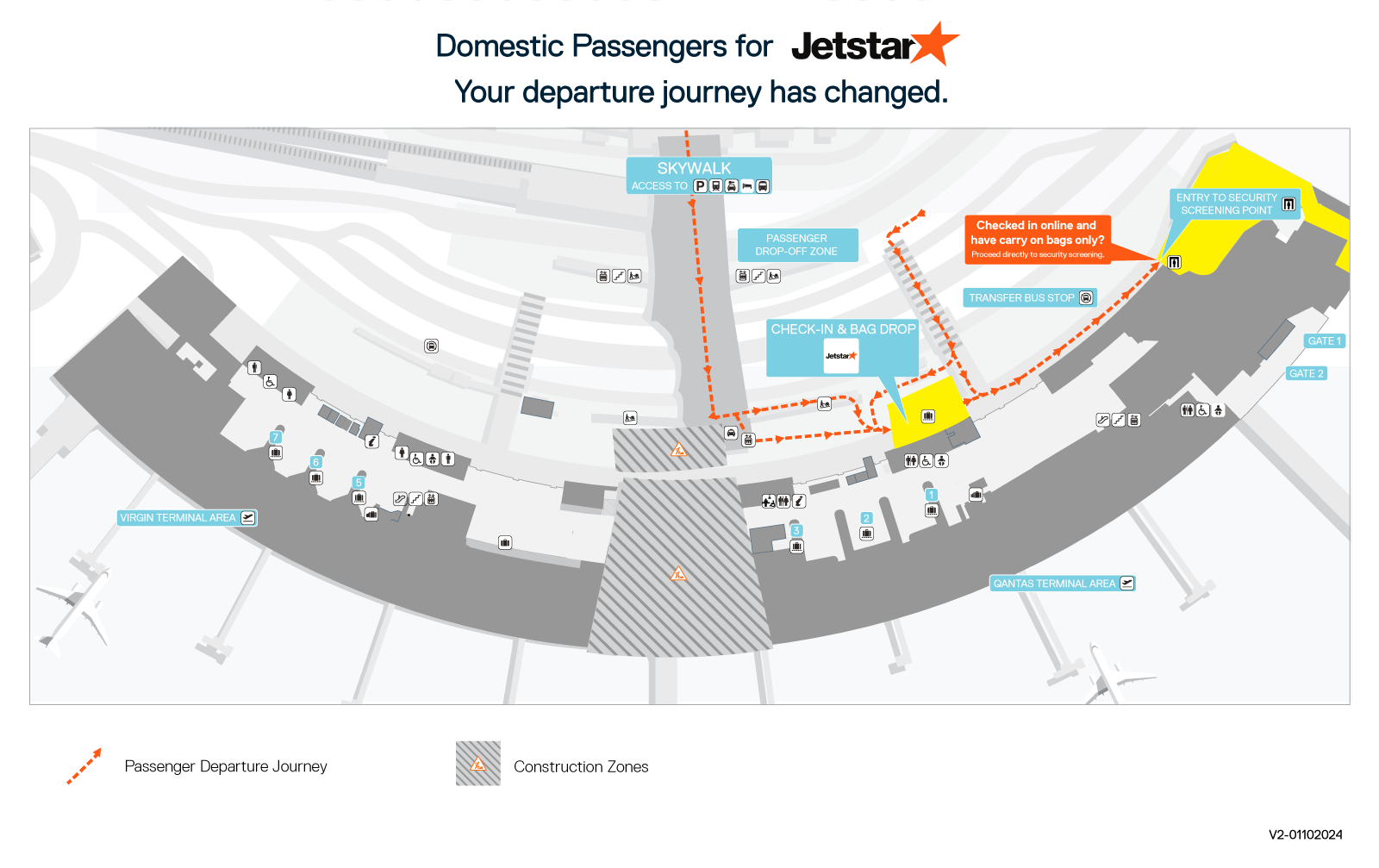 Jetstar Passenger update map