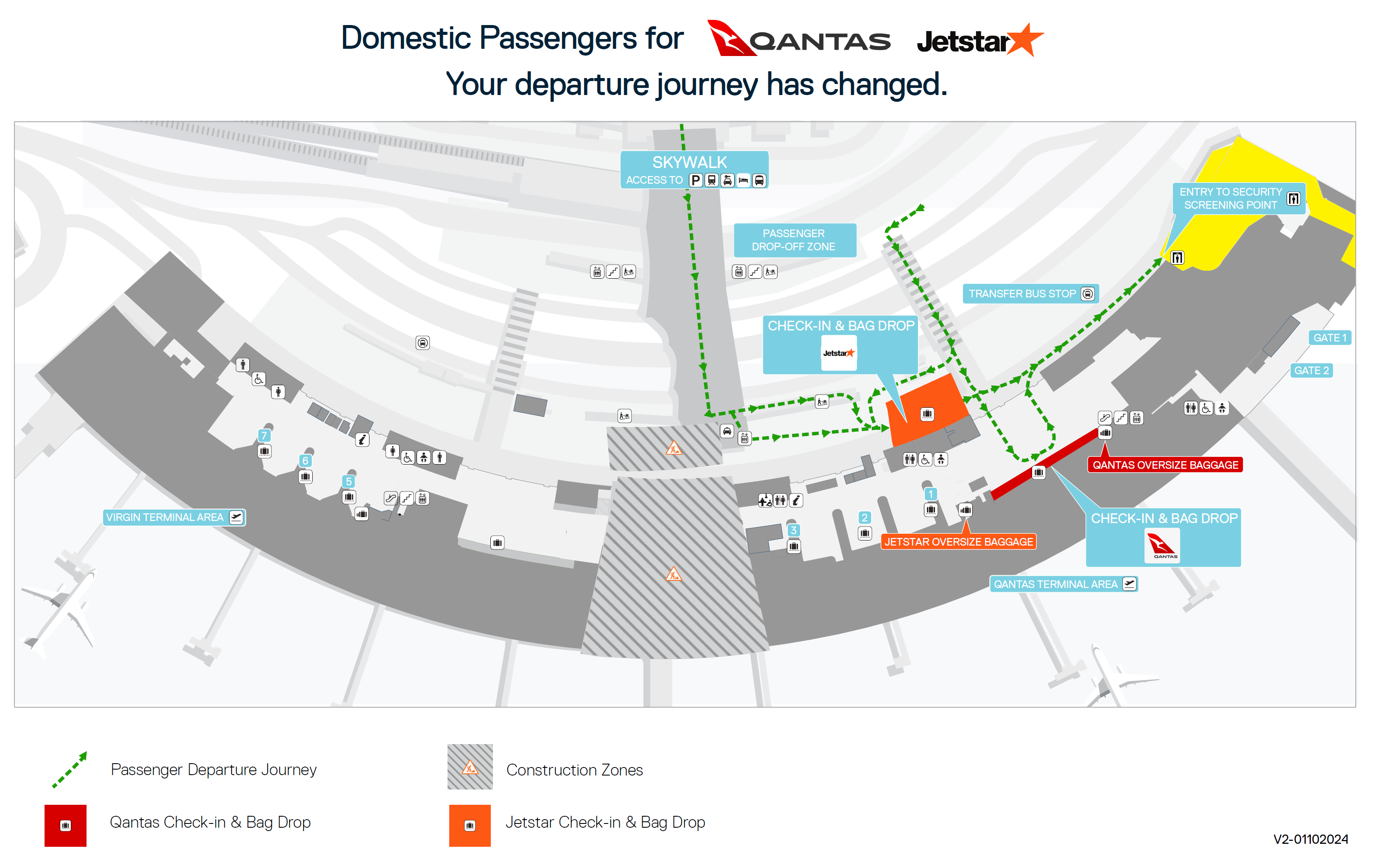 Qantas and Jetstar Map from 19 Nov