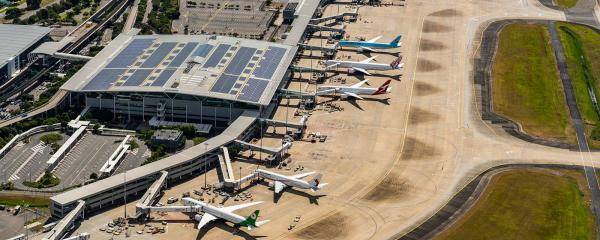Brisbane Airport International Terminal Aerial View