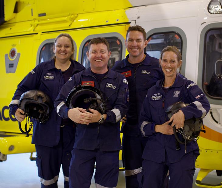 The Brisbane-based RACQ LifeFlight Rescue crew flew 508 critical missions in FY19