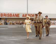 HRH Queen Elizabeth at Brisbane Airport 1977