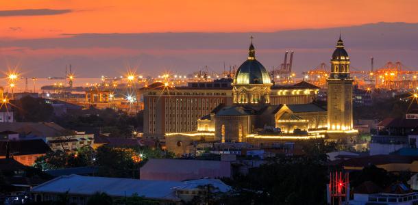 View of Manila Cathedral at sunset | Manila: The Pearl of the Orient