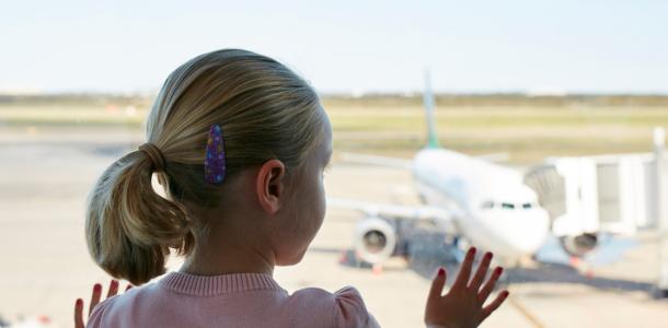 Plane spotting with children