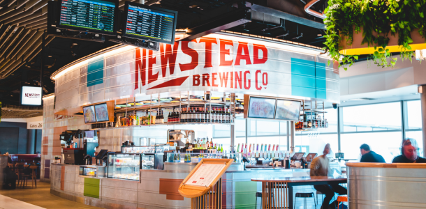 Newstead Brewing Co bar and dining area