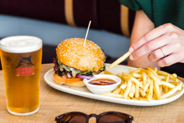 Pulled pork burger at The Lord Lamington
